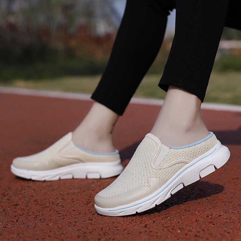 Papuci de damă pentru bărbați/femei, 35-48, papuci de vară pentru bărbați, respirabili, din plasă, negri, Mueller