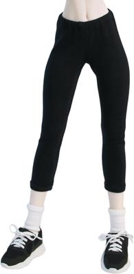 Petite Marie 1/3 DD 3/4 Length Leggings, Black, Fits 60cm Dolls, Casual Leggings, Daily Pants, Compatible with BJD Dolls [No.0152]