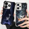 H-Hollow K-Knight Game Plating Phone Case For Xiaomi Redmi Note 14 15 Pro Plus 13 12 11 11S 11T 10 9S 9 5G Anti-Fall Airabag Cov