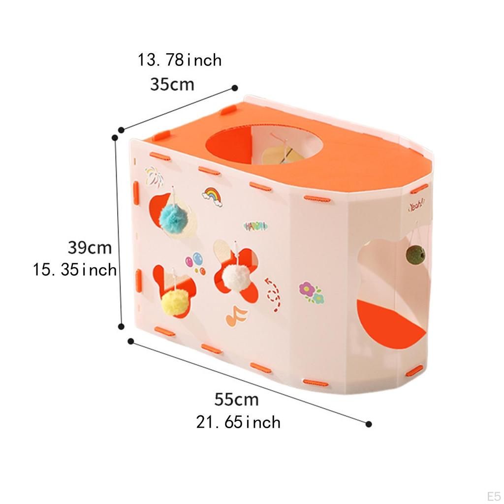 Cat House Tunnel Cute Decoration Multifunction Pet Supplies Large Space with Ball Bed Cave for