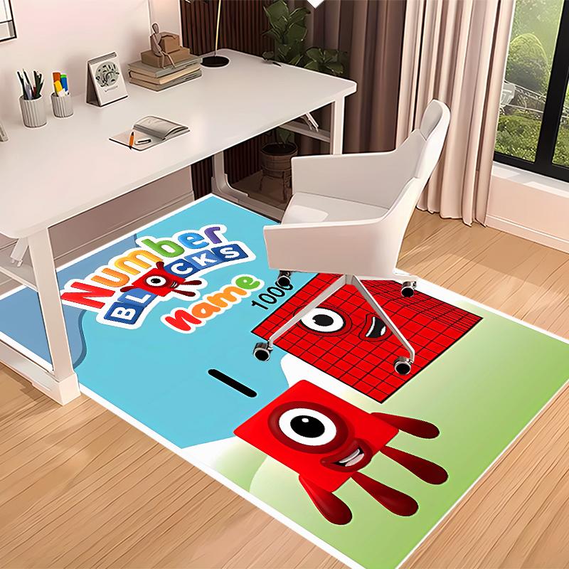 Tappeto Personalizzato con Stampa Numberblocks - Morbido, Lavabile, Antiscivolo, per Interni, Soggiorno, Casa e Ufficio, Tappeto Decorativo