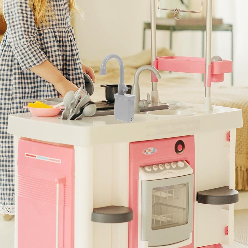 Draaibaar Keukenkraan Vervanging Speelgoed Simulatie Plastic Keuken Spoelbak Speelgoed Kraan Met Stromend Water Kraan Speelgoed