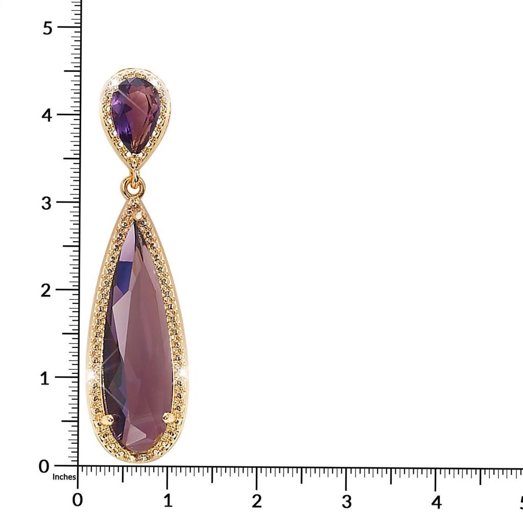 Kristallbesatta guldpläterade hängande örhängen Modekläder Stilfulla smycken Gåva till flickor och kvinnor