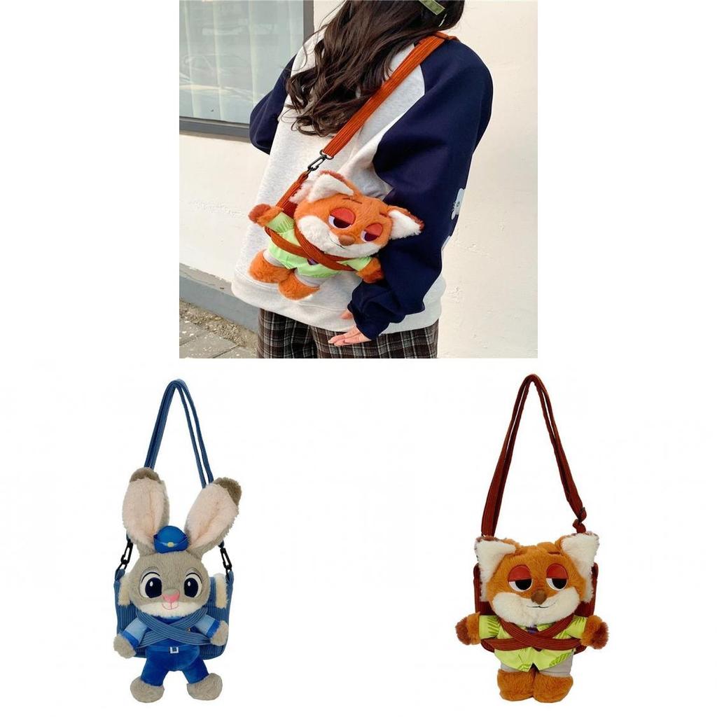 Zootopia Judy Hopps Nick Wilde Cartoon Plüsch Umhängetasche Für Mädchen Mit Verstellbarem Riemen Und Stauraum