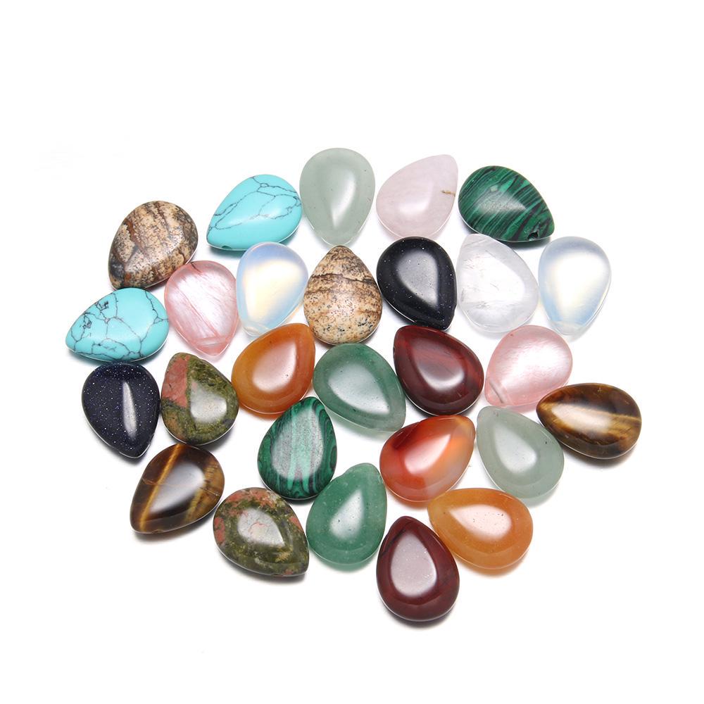 10Pcs Mixed Natural Semi-precious Stone Beads Loose Gemstone Beads for DIY Bracelet Necklace Jewelry Making