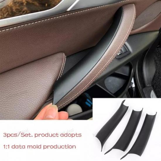 

Black Inner Door Panel Handle Pull Trim Cover For BMW X5 X6 F15 F16 2014-2018 US