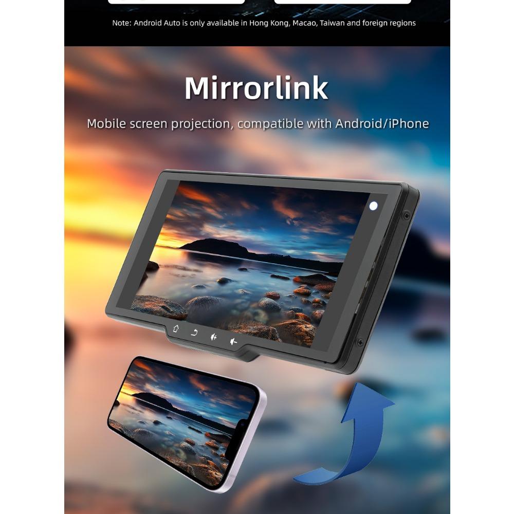 10.26 Inch Portable Wireless Carplay Screen HD Rear Reversing Camera Car Radio DVR MP5 Multimedia Video Player Android Auto