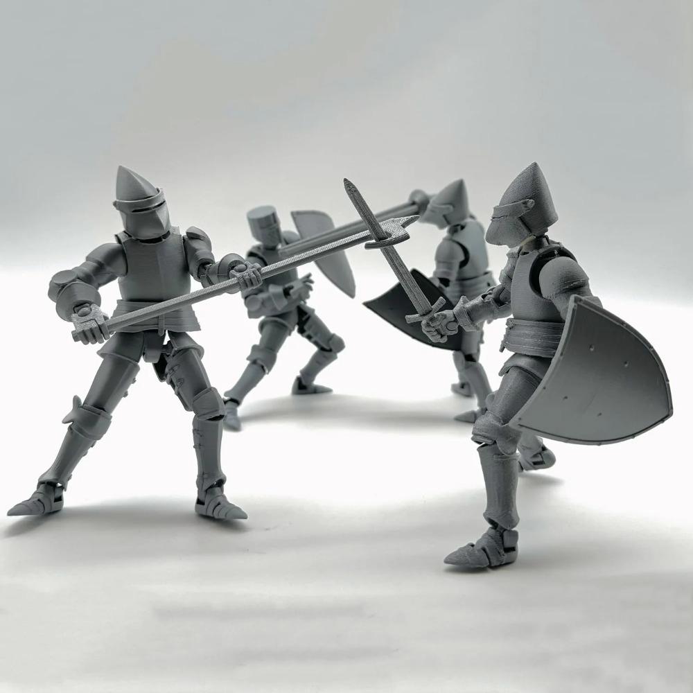 3D printed doll toy joint movable doll ornament creative decompression DIY assembly warrior doll