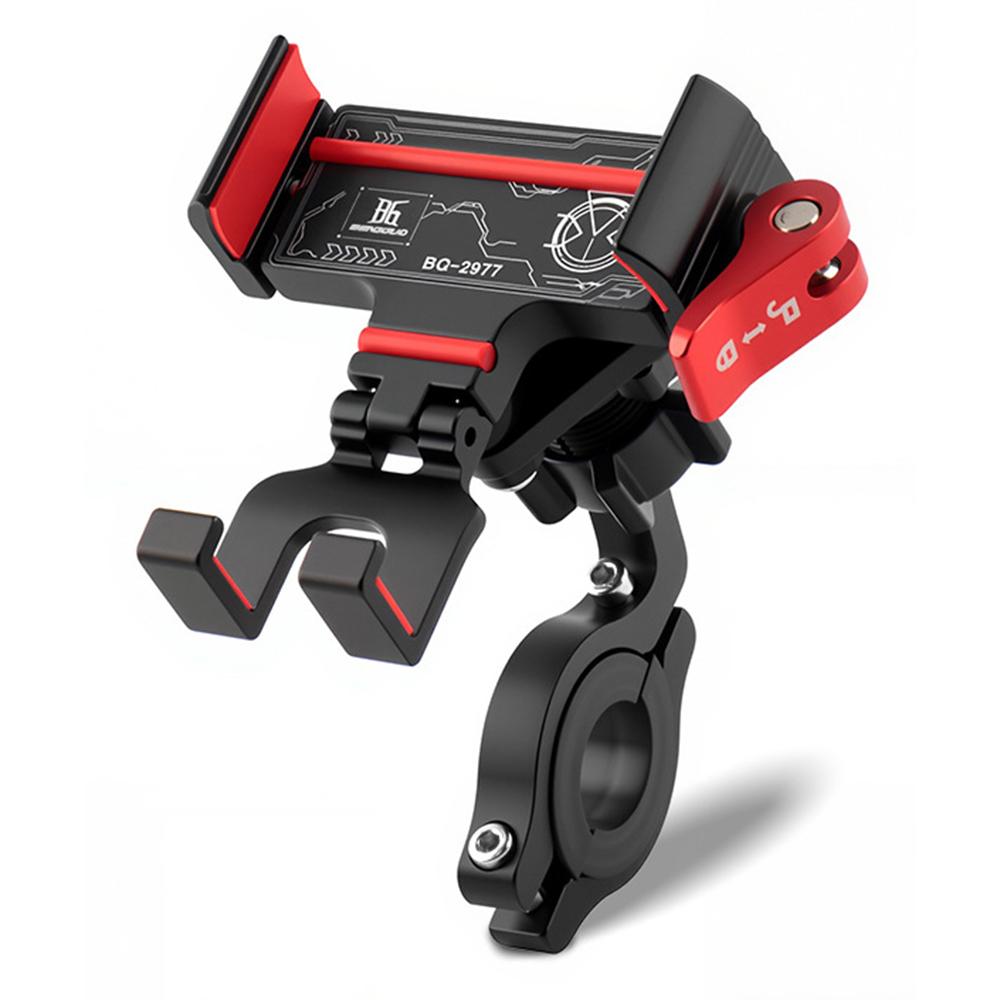 BENGGUO Bicycle Motorcycle Phone Mount 360-Degree Rotation Adjustable Handlebar Holder Aluminum Alloy Anti Shake
