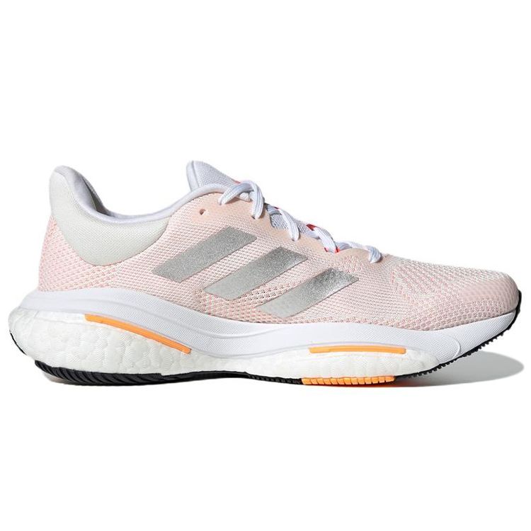 Adidas SolarGlide 5 White Silver Metallic Women Sneakers Pink Core-White Light-Flash-Orange GX5496
