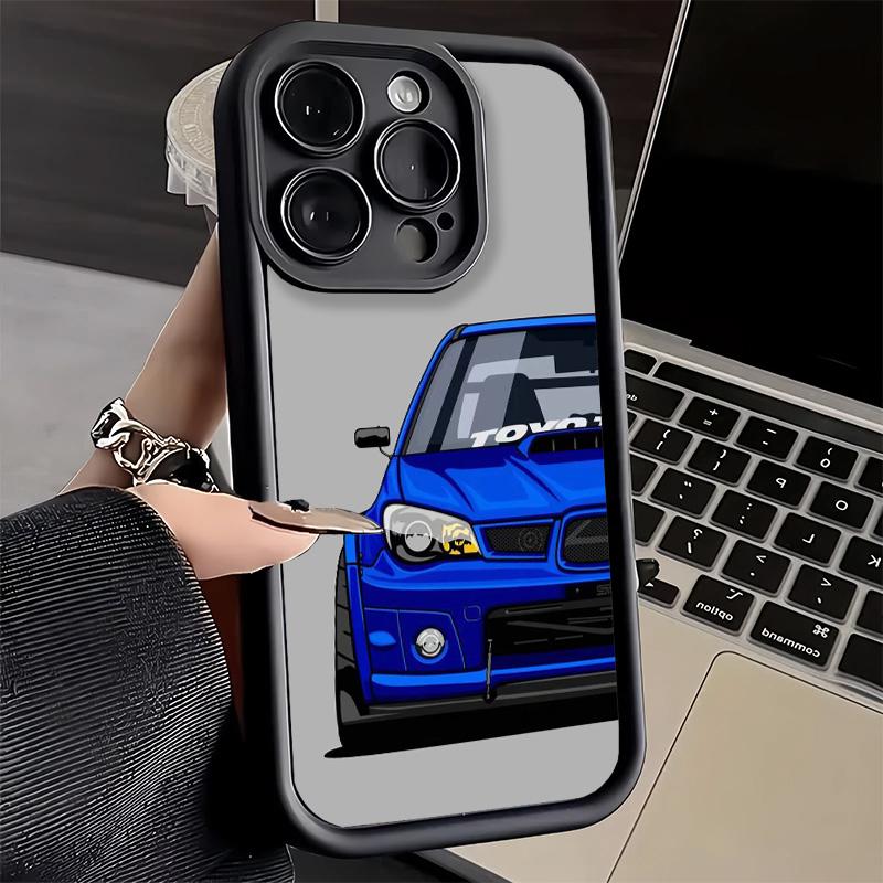 Phone Case for iPhone 17 Air 16E 15 16 Pro Max Simple Japanese Sports Cars Pattern Cover 14 Plus 13 12 Mini Soft Shell Silicone