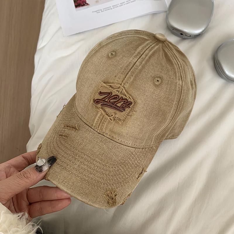 Stylish Embroidered Baseball Cap For Women With Sun Protection In Vintage Green Color