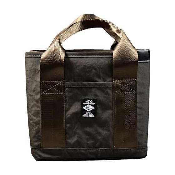 

[LTG] SUNS Mini Tote Bag Women s Men s Suns Tote Bag Mini Divider Pocket Lunch Bag Mother s Bag Storage Military MA-1 with Zipper Water Repellent