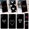 Cute Pretty Little White Heart Case For Samsung Galaxy S23 Ultra S22 S21 S20 FE S8 S9 S10 Plus Note 10 20 Back Cover Shell