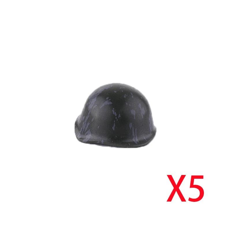 Andra världskriget Militära Byggklossar Tillbehör Figur Soldat Hjälm Leksak USSR1 USA UK Japansk Hatt Mini Tegel Huvmask Flamkastare