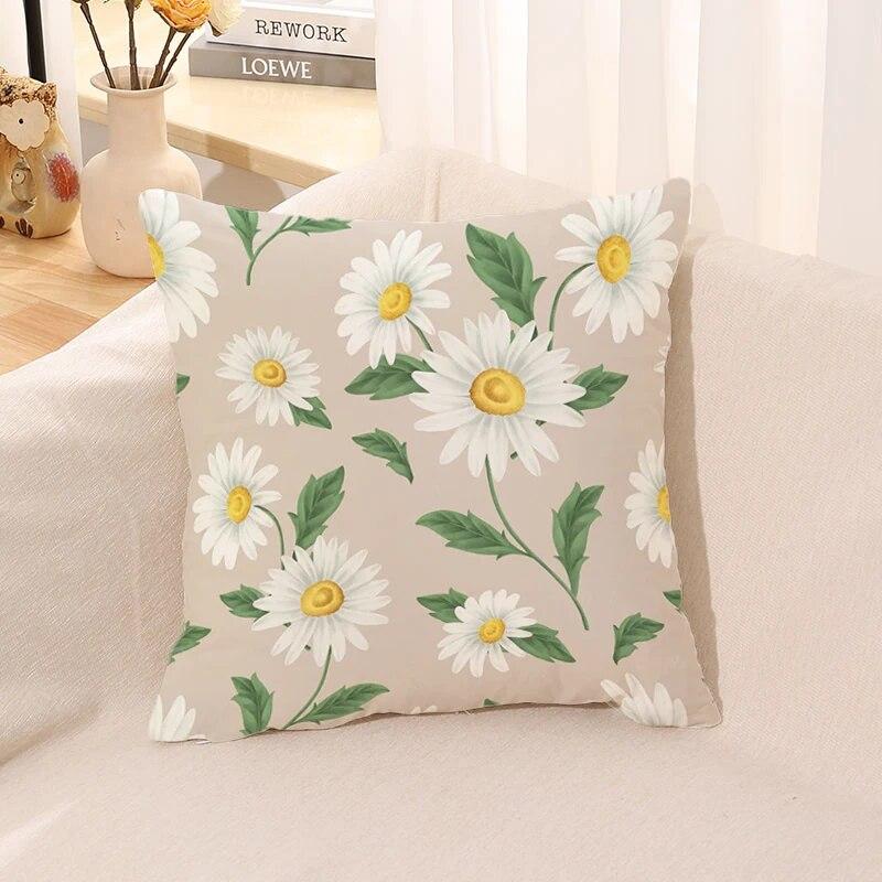 Retro Blomster Putetrekk Kontorpute Bil Sengesett Gave Hjem Anime Høst Sofa