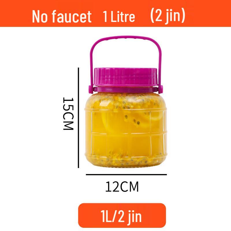Sparkling Wine Glass Jar - Large Mouth Household Container, Perfect for Pickling, Kimchi, and Sealed Storage