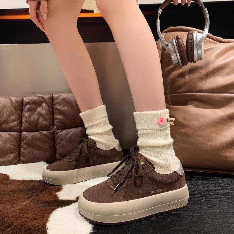 "Ziyan" Como Lakeside~ Cotton Shoes Women's Winter New 2025 Warm and Fleece Sports and Leisure Board Shoes Women's