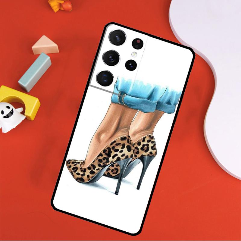 Fashion High Heels Phone Case For Samsung Galaxy S25 Ultra S24 Ultra S9 S10 S20 S21 S22 S23 Plus S24 FE Cover