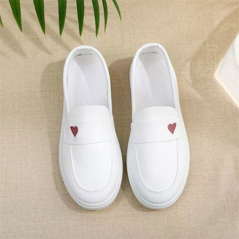 

Туфли медсестры на мягкой подошве женские дышащие на толстой подошве нескользящие дышащие белые туфли с одним ремешком для увеличения высоты медицинской обуви 41 белый