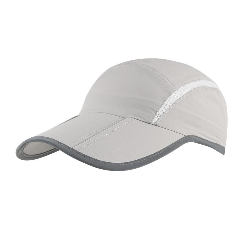 

Cap Spring and summer men s and women s versatile sunscreen cap Quick-drying three-fold running visor hat Baseball cap светло-серый