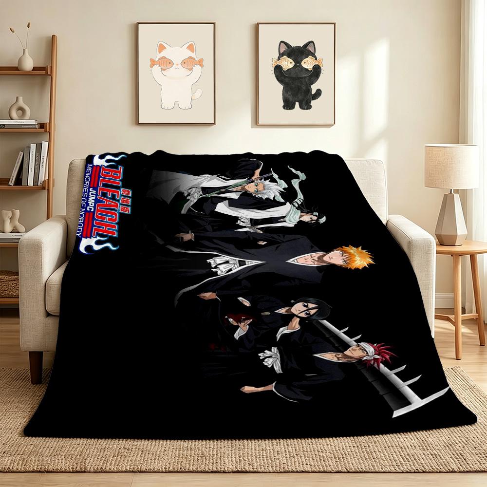 Bleach Heroes Flannel Blanket Throw Blanket Soft Warm Sofa Bed Camping Car Home Decor Unique Christmas Gift C930844