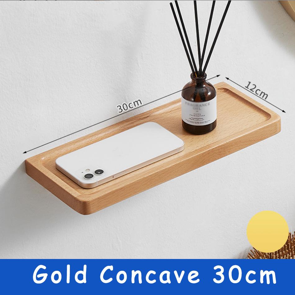 Ξύλινο Ράφι Μπάνιου Χρυσό Τοίχου Ορθογώνιο Κουζίνας Αλουμίνιο Οξιά Μπάνιου Ντους Σαμπουάν Σαπούνι Ράφι Αποθήκευσης Θήκη Μαύρο Λευκό