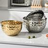 Heavy Duty 304 Nonrust Steel Hammered Salad Tray Serving Bowl Suitable For Family Gatherings And Outdoor Picnics