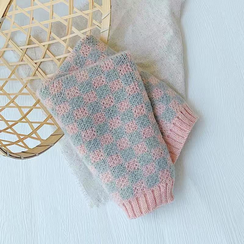 Kids Winter Knitted Snood Scarf Soft Cotton Acrylic Neck Warmer for Toddler Boys Girls Snow Protection