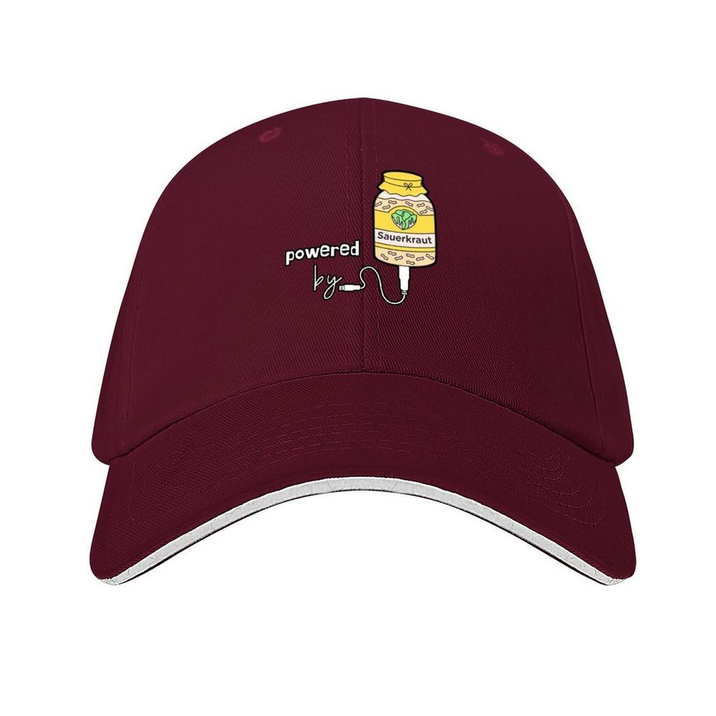 Powered by Sauerkraut Baseball Cap Trucker Cap Luxury Hat Golf Wear Streetwear Mens Hats Womens