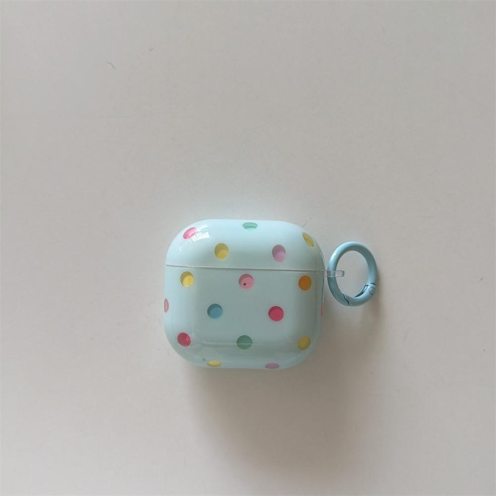 Dopamine solid color polka dot earphone cover for Apple AirPods 1 /1 generation personalized Bluetooth case PRO1/PRO1