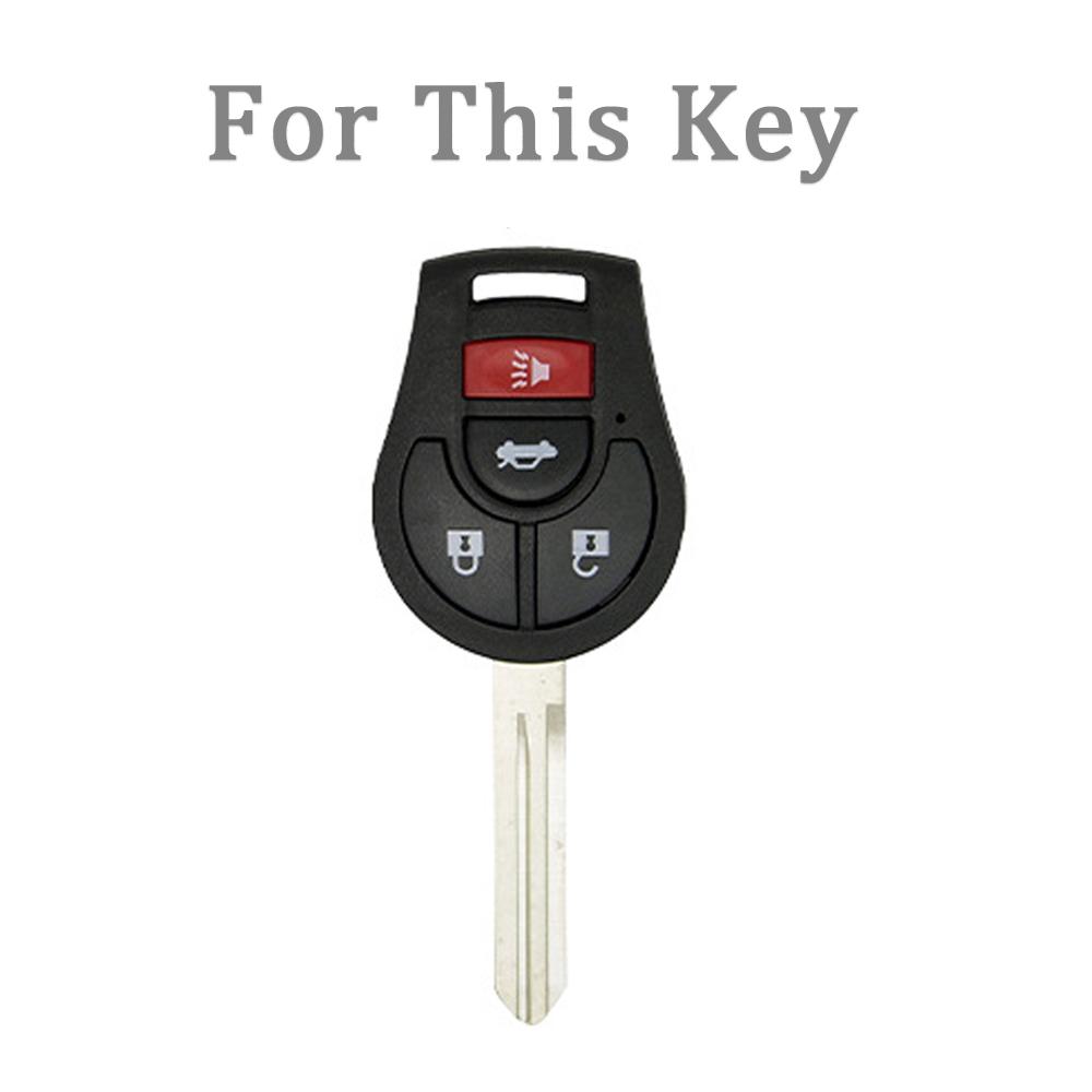 For Nissan Versa March Tiida Altima Armada Cube Juke Maxima Pathfinder Rogue Sentra TPU Car Key Case Cover Shell Fob Holder Bag