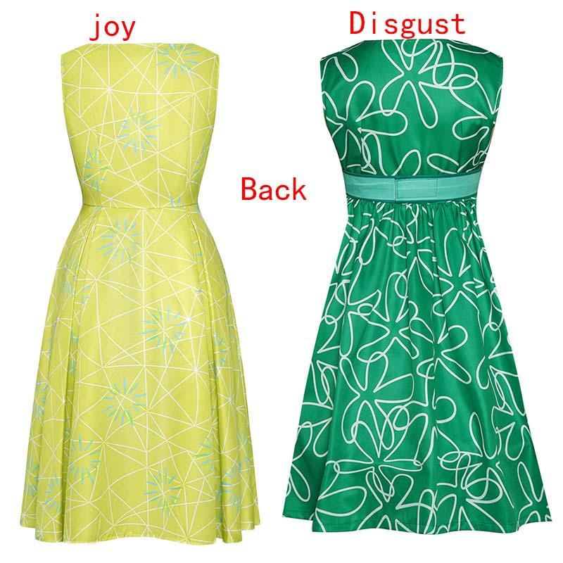 Movie Joy Disgust Cosplay Costume For Women Dress Halloween Costume Joy Disgust Outfits For Women Role Play