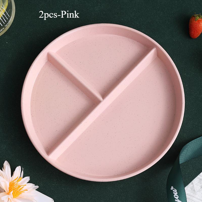 Round Split Plate Food Plate Fruit Salad Plate Dishes Ceramic Plate Ceramic Plate Dessert Plate Trinket Dish