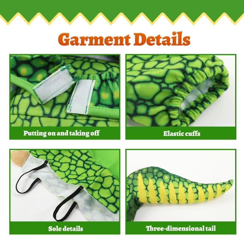 Kids Dinosaur Costume Set For Halloween Parties And School Plays Practical Polyester Fabric Cosplay Outfit