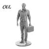 Motivational Home Office Gift Desk Businessman Statue, 3D Printed Decor for Men, Workstation Mini Statue Executive Figurine with Briefcase,