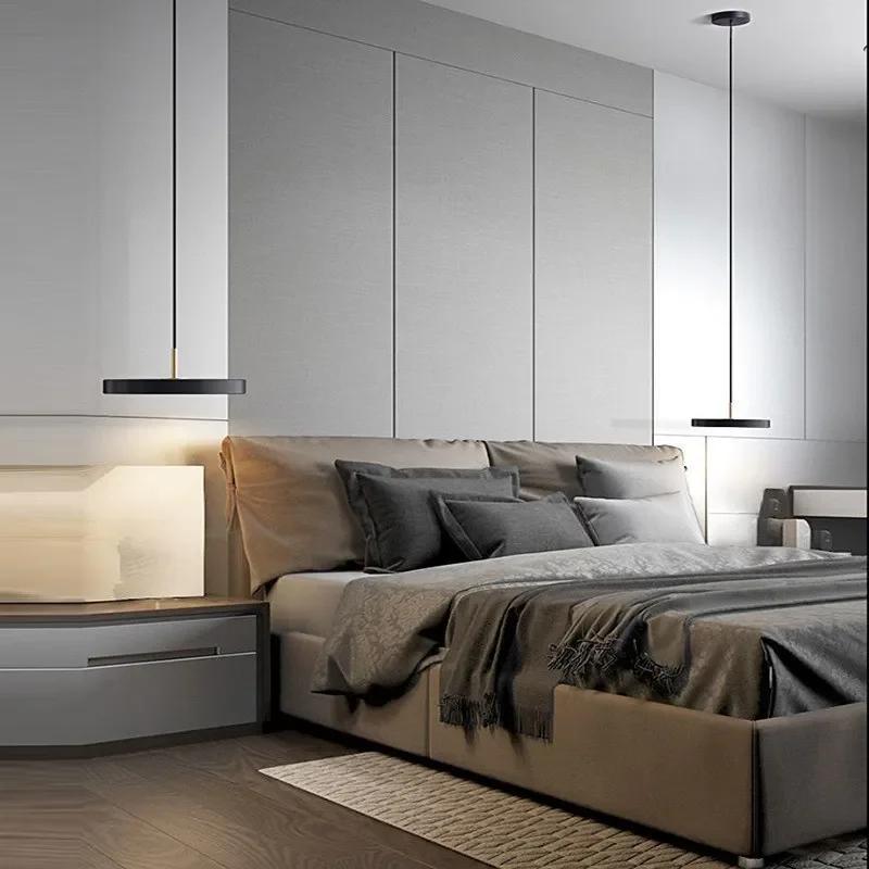 Nordic LED Pendant Light Minimalist Black White Iron Hanging Lamp For Restaurant Living Room Study Bedrooom illumination Fixture
