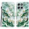 For Motorola Moto G56 5G Case Pattern Printing Anti-Drop Leather Flip Wallet Phone Cover with Lanyard