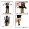 1/2/3pcs Champagne Stopper with Stainless Steel Champagne Bottle Stopper with Food Grade Silicone Reusable Champagne Cork 7