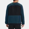 Under Armour Mission Boucle Color Block Crew Neck Training Sweatshirt With Front Zipper Pocket Men sweatshirt Blue 1366093-413