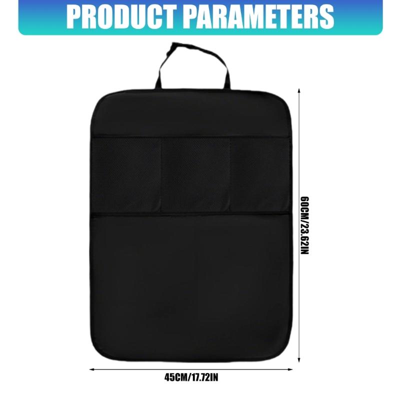 Car Seat Protector Auto Seat Back Covers Kick Mat Protect from Dirt Mud Water Resistant Kick Protector with Pockets