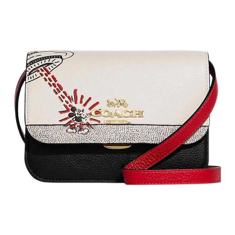 

Coach X Disney X Keith Haring Collaboration Brynn 18 Pebble Leather Mini Shoulder Bag Women handbags White Black C6905-IMNOK Basic Set (Bag+Dust Bag)