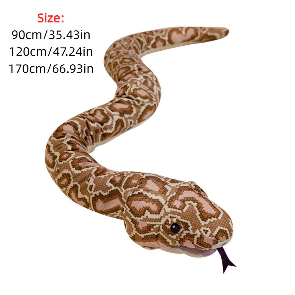 Gift Giant Snake Plush Toy Simulated Animal Hand Puppet Toy Stuffed Snake Doll  for Children Boys