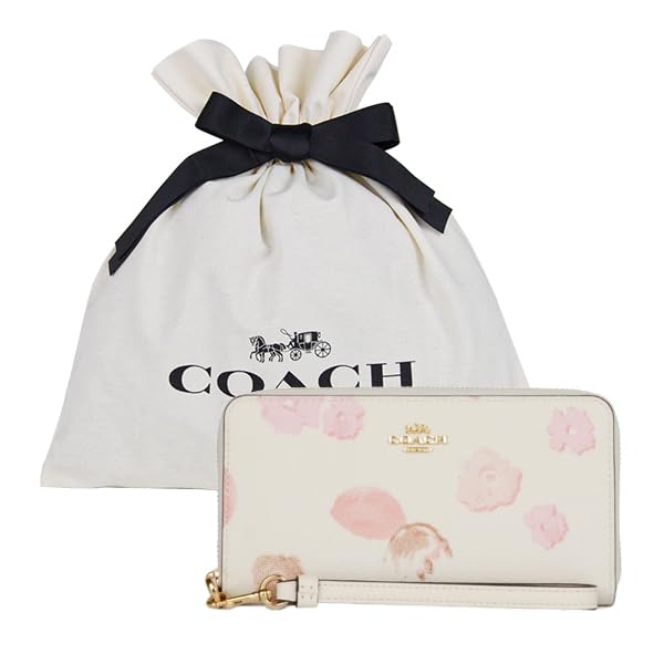 Geschenkset Geldbörse Rundreißverschluss Lange Geldbörse Lange Geldbörse CR625 IMCAH Blumenmuster [Coach] Kordelzug/eingewickelt Damen (Kreide Multi) [Ausgang]