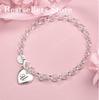 Luxury 925 sterling silver 8-inch 26 letter heart-shaped bracelet for women's fashionable wedding accessories
