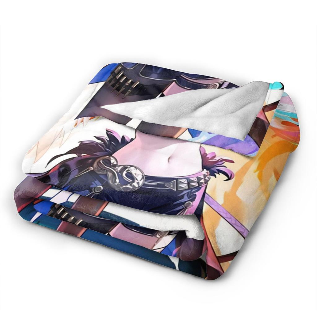Wuthering Waves WuWa Galbrena Fashion Blanket Game Anime Wool Novelty Soft Throw Fashion Blanket for Bedspread Winter Travel