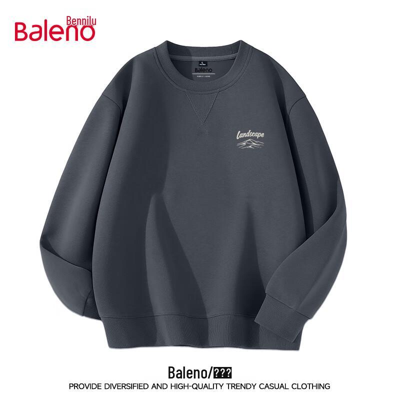 Baleno Men's 2025 Autumn Heavyweight Loose Round Neck Sweatshirt