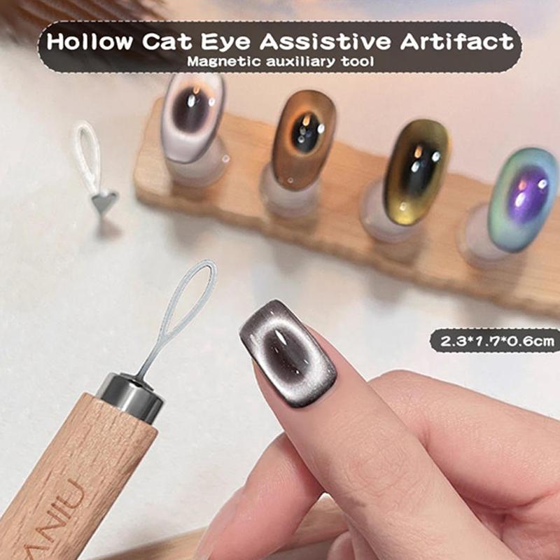 Nail Magnet For Hollow Cat'S Eye Design Magnet Iron Sheet 3D Magnetic Cat Eye Gel Polish Nail Art Stick Salon Studio Or Home