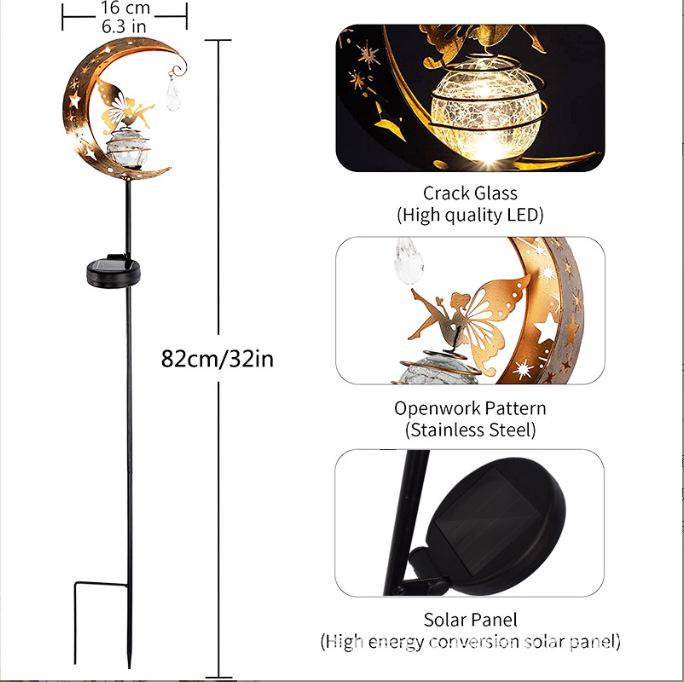 Wasserdichte Solar-Mond-Feengartenleuchte für den Außenbereich