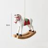 3pcs/set Christmas Three-dimensional Rocking Horse Small Pendant Christmas Tree Decoration Ornament Retro Christmas Decor